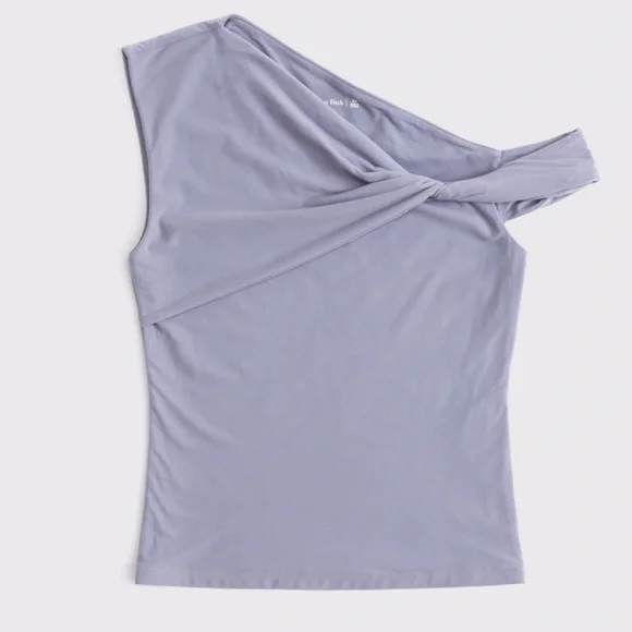 A&F Soft Matte Seamless Asymmetrical Twist Top - Picture 2 of 4